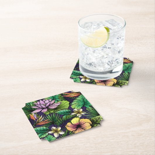 Dessous-de-verre En Papier Jungle (En situation)