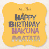 Dessous-de-verre En Papier Juste pour vous Joyeux anniversaire (Devant)