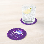 Dessous-de-verre En Papier Juste une fille qui aime les chevaux en violet (En situation)