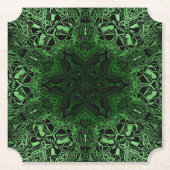 Dessous-de-verre En Papier Kaleidoscope vert (Devant)