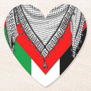 Dessous-de-verre En Papier Keffiyeh Écharpe palestinienne tissu traditionnel