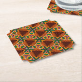 Dessous-de-verre En Papier Kente Geometrics Kwanzaa Afrocentric (Incliné)
