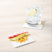 DESSOUS-DE-VERRE EN PAPIER KISSES DE SOLEIL (En situation)