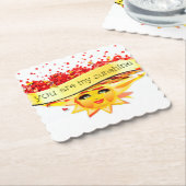 DESSOUS-DE-VERRE EN PAPIER KISSES DE SOLEIL (Incliné)