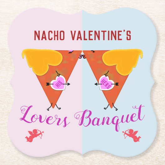 Dessous-de-verre En Papier Kissing Nacho Valentine's Event (Devant)
