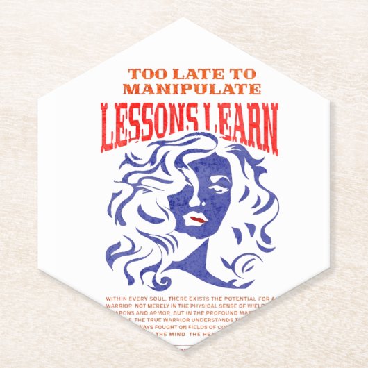 DESSOUS-DE-VERRE EN PAPIER KITCHEN MANIPULATE LESSONS LEARN PAPER COASTER (Devant)