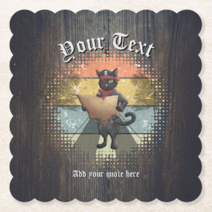 Dessous-de-verre En Papier Kitty Buccaneer's Sunset Quest