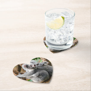 Dessous-de-verre En Papier Koala avec bébé dans un arbre en Australie