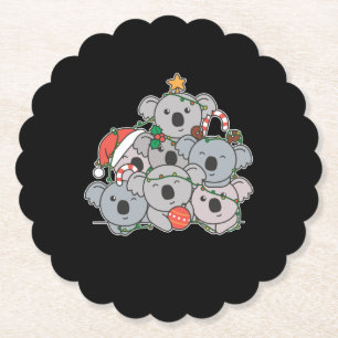 Dessous-de-verre En Papier Koala Christmas Tree Funny Animal Christmas