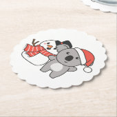 Dessous-de-verre En Papier Koala With Snowman (Incliné)