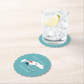 Dessous-de-verre En Papier Kos de destination mariage (En situation)