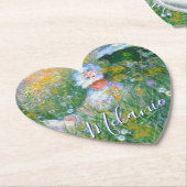 Dessous-de-verre En Papier La Dame de Claude Monet Peinture Dans La Prairie (Incliné)