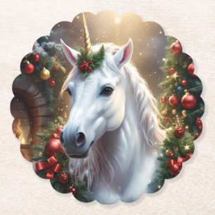 Dessous-de-verre En Papier « La Licorne de Noël »