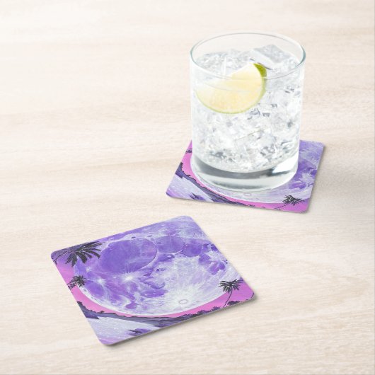 Dessous-de-verre En Papier "La Lune impossible"- (En situation)