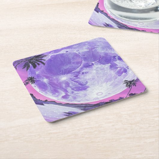 Dessous-de-verre En Papier "La Lune impossible"- (Incliné)