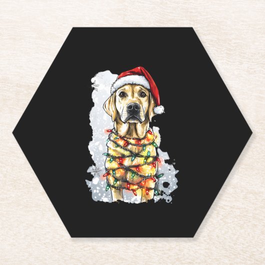 Dessous-de-verre En Papier Labrador Retriever Dogs Tree Christmas Sweater Xma (Devant)