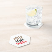 Dessous-de-verre En Papier Lait pour Père Noël (En situation)