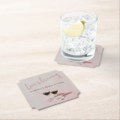 Dessous-de-verre En Papier L'amour brasse Espresso Martini Fête des mariées N (En situation)