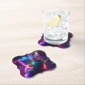 Dessous-de-verre En Papier Lapin de paix (En situation)