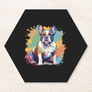 Dessous-de-verre En Papier L'art de Chien à Chien à Chien de couleur pour les