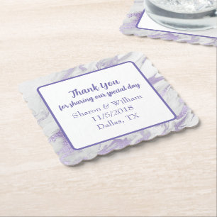 Dessous-de-verre En Papier Lavender Marbled Wedding Favor