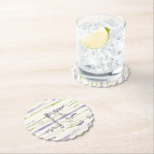 Dessous-de-verre En Papier Lavender Stripes Floral   (En situation)