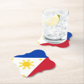 Dessous-de-verre En Papier Le drapeau philippin (En situation)