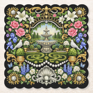 Dessous-de-verre En Papier Le Jardin Inspiré du Roi Soleil de Versailles 