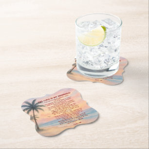 Dessous-de-verre En Papier Le Seigneur Est Mon Berger Psaume 23 Sunset Beach