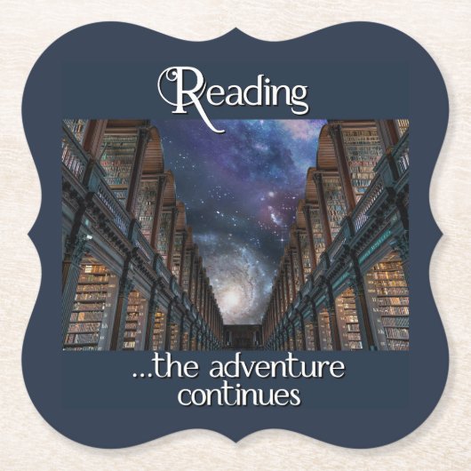 Dessous-de-verre En Papier Lecture, l'aventure continue (Devant)