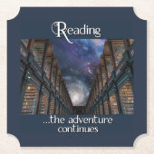 Dessous-de-verre En Papier Lecture, l'aventure continue (Devant)