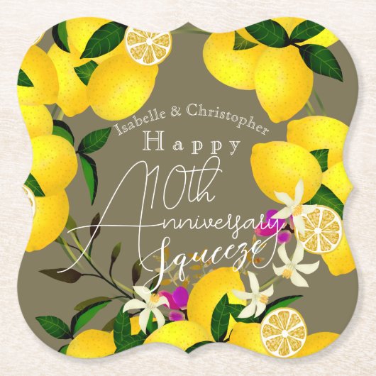 Dessous-de-verre En Papier Lemon Squeeze (Devant)