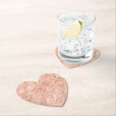 Dessous-de-verre En Papier Léopard or Rose rose pâle (En situation)