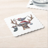 Dessous-de-verre En Papier Les amis festifs (Incliné)
