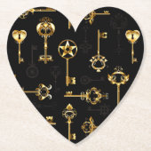 Dessous-de-verre En Papier Les Patters de Seamless avec Golden Keys (Devant)