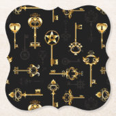Dessous-de-verre En Papier Les Patters de Seamless avec Golden Keys (Devant)