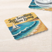 Dessous-de-verre En Papier Less Scrolling, More Living (Incliné)