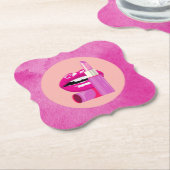 Dessous-de-verre En Papier Lèvres (Incliné)