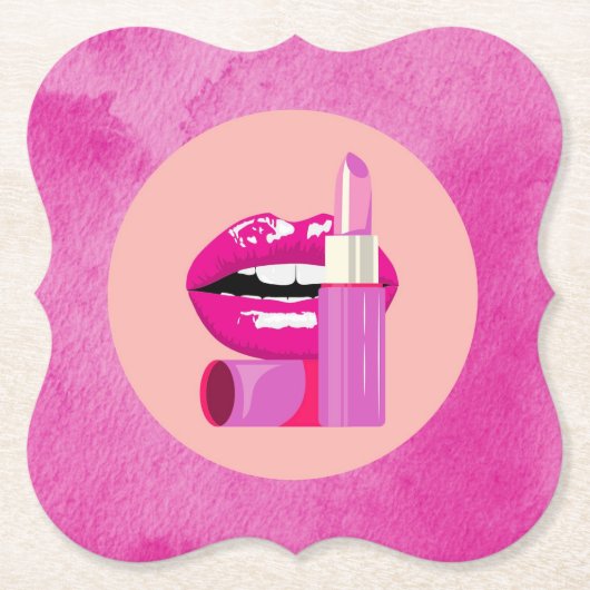 Dessous-de-verre En Papier Lèvres (Devant)