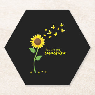Dessous-de-verre En Papier Libellules et Tournesol You Are My Sunshine (1)