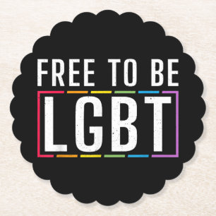 Dessous-de-verre En Papier Libre d'être LGBT Bisexual Lesbian Gay pride