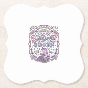 Dessous-de-verre En Papier Licorne Booktrovert Licorne Amusant Cadeau Mignon