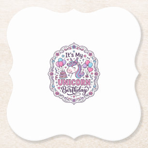 Dessous-de-verre En Papier Licorne C'est Mon Anniversaire De Licorne T Shirt