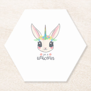 Dessous-de-verre En Papier licorne de lapin mignonne et drôle