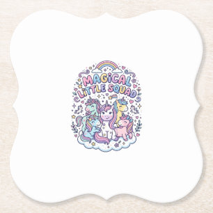 Dessous-de-verre En Papier Licorne Magical Little Squad Conception Graphique