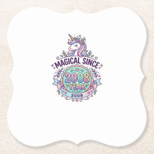Dessous-de-verre En Papier Licorne Magique Depuis Année Conception Graphique