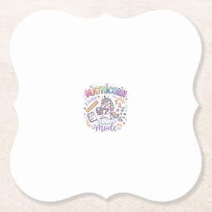 Dessous-de-verre En Papier Licorne Mathicorne Mode Typographie Adorable Desig
