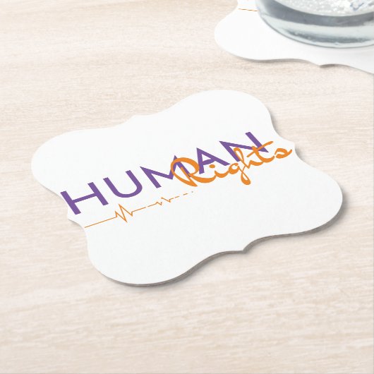 Dessous-de-verre En Papier Lifeline to Human Rights (Incliné)