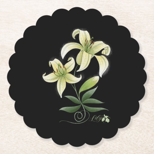 Dessous-de-verre En Papier Lilies (Devant)