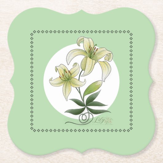 Dessous-de-verre En Papier Lilies (Devant)
